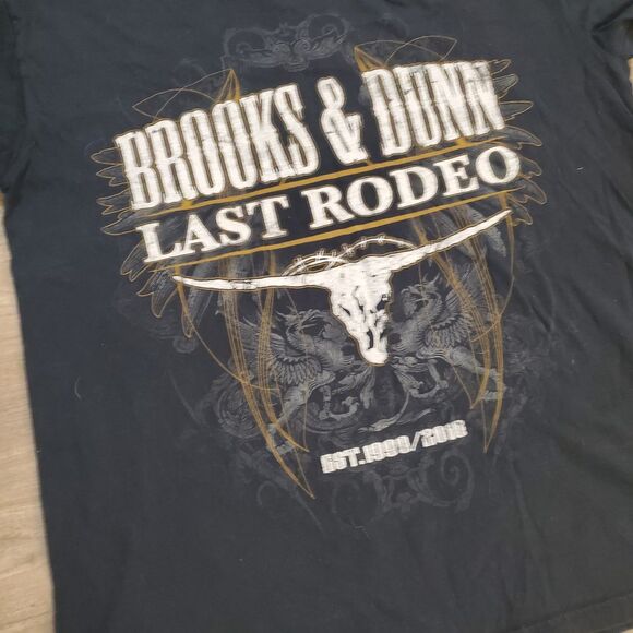 Brooks & Dunn Last Rodeo 2010 Tour Concert T-Shirt Men's M Medium Black - Picture 2 of 3